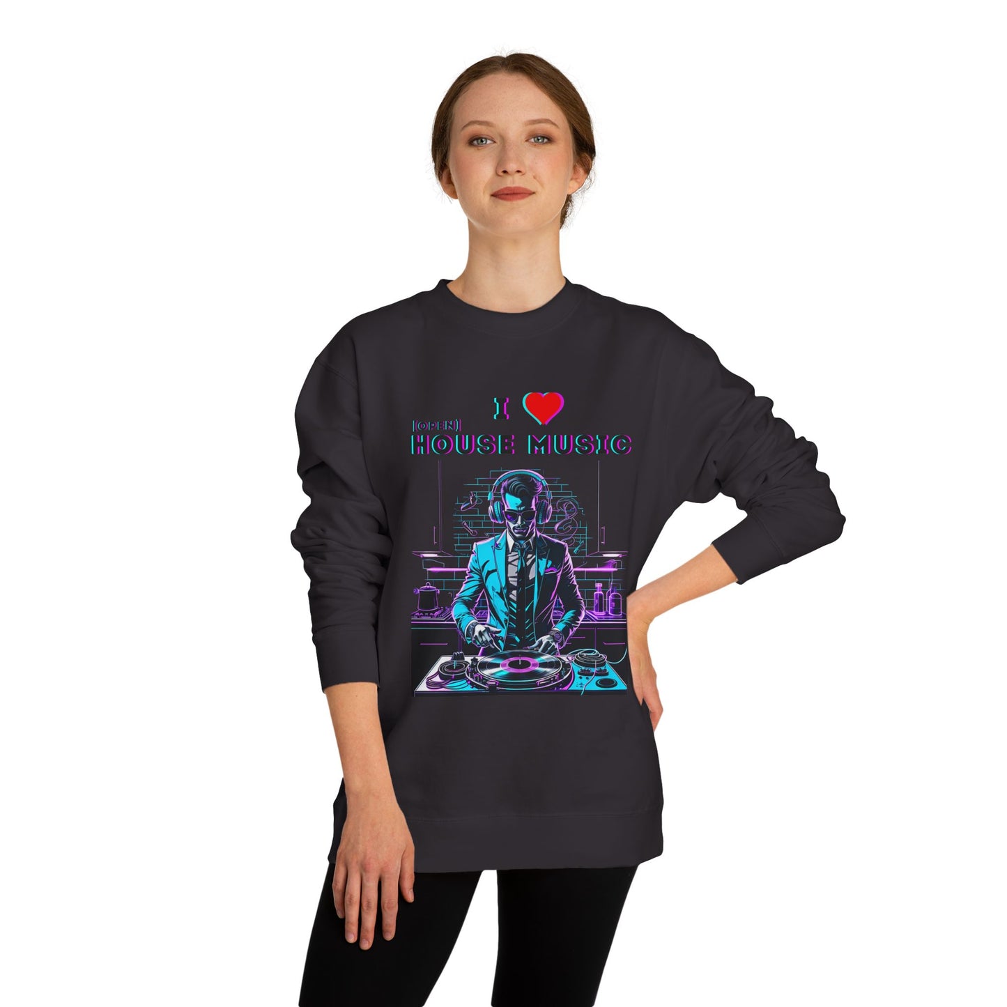 I Love Open House Music — Crewneck