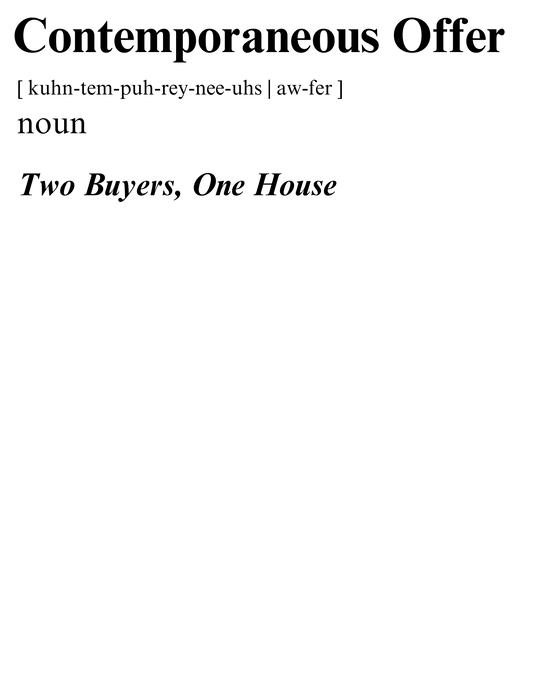 Contemporaneous Offer Dark design