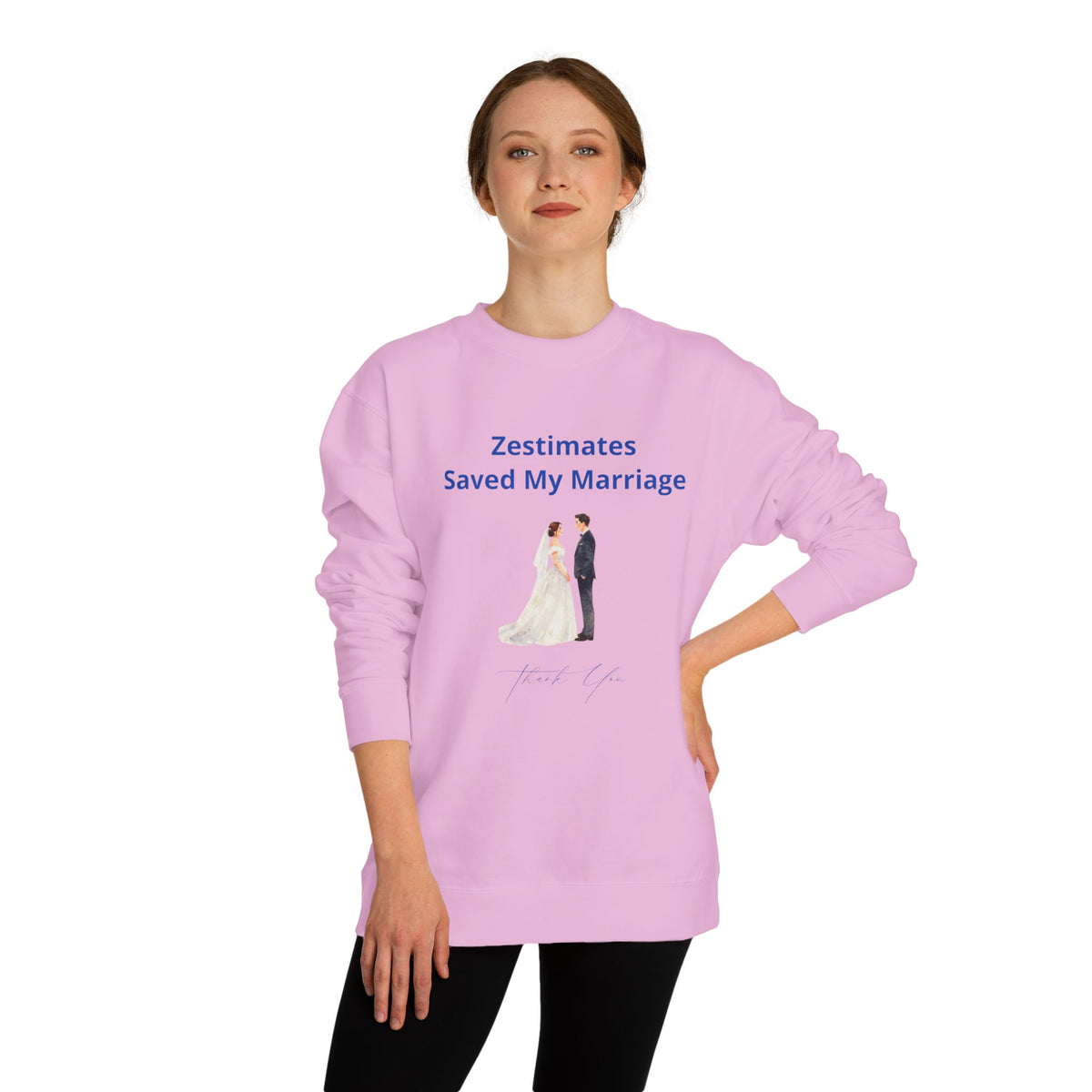 Crewneck sweatshirt printed with the Zestimates design