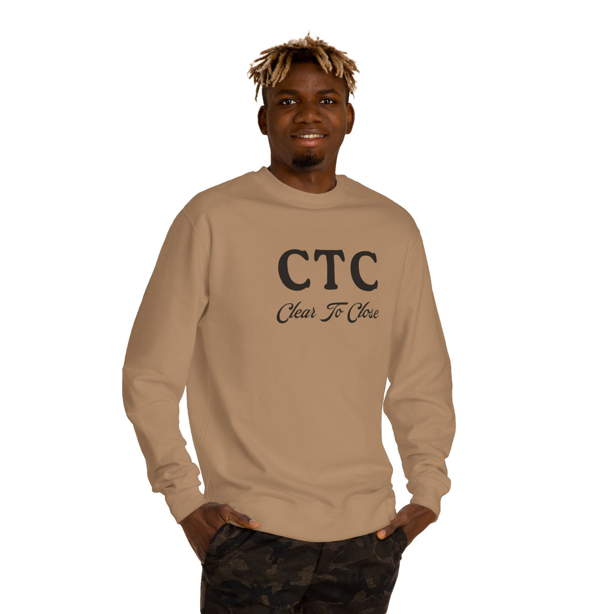 Crewneck sweatshirt printed with the CTC design