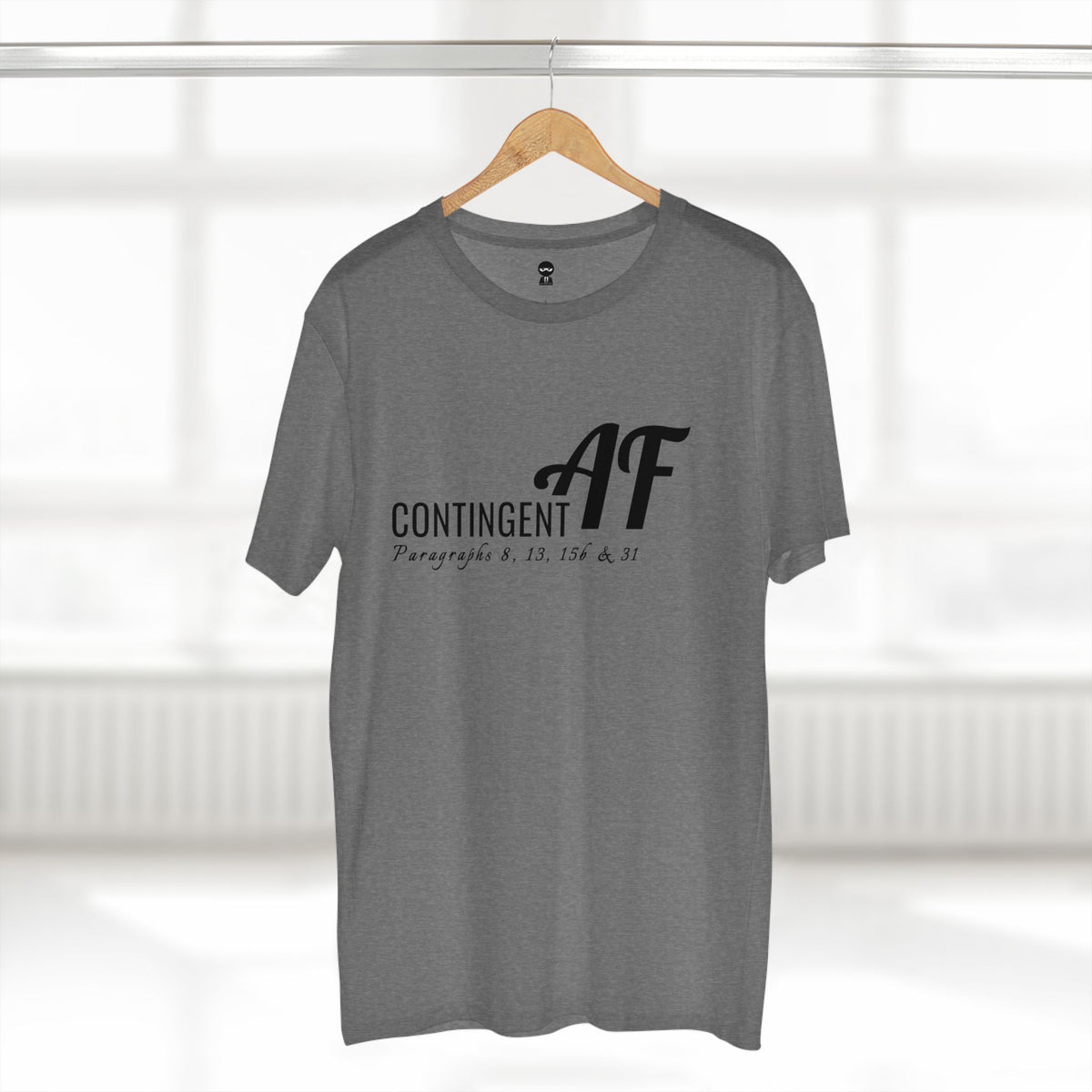 T-shirt printed with the Contingent AF design