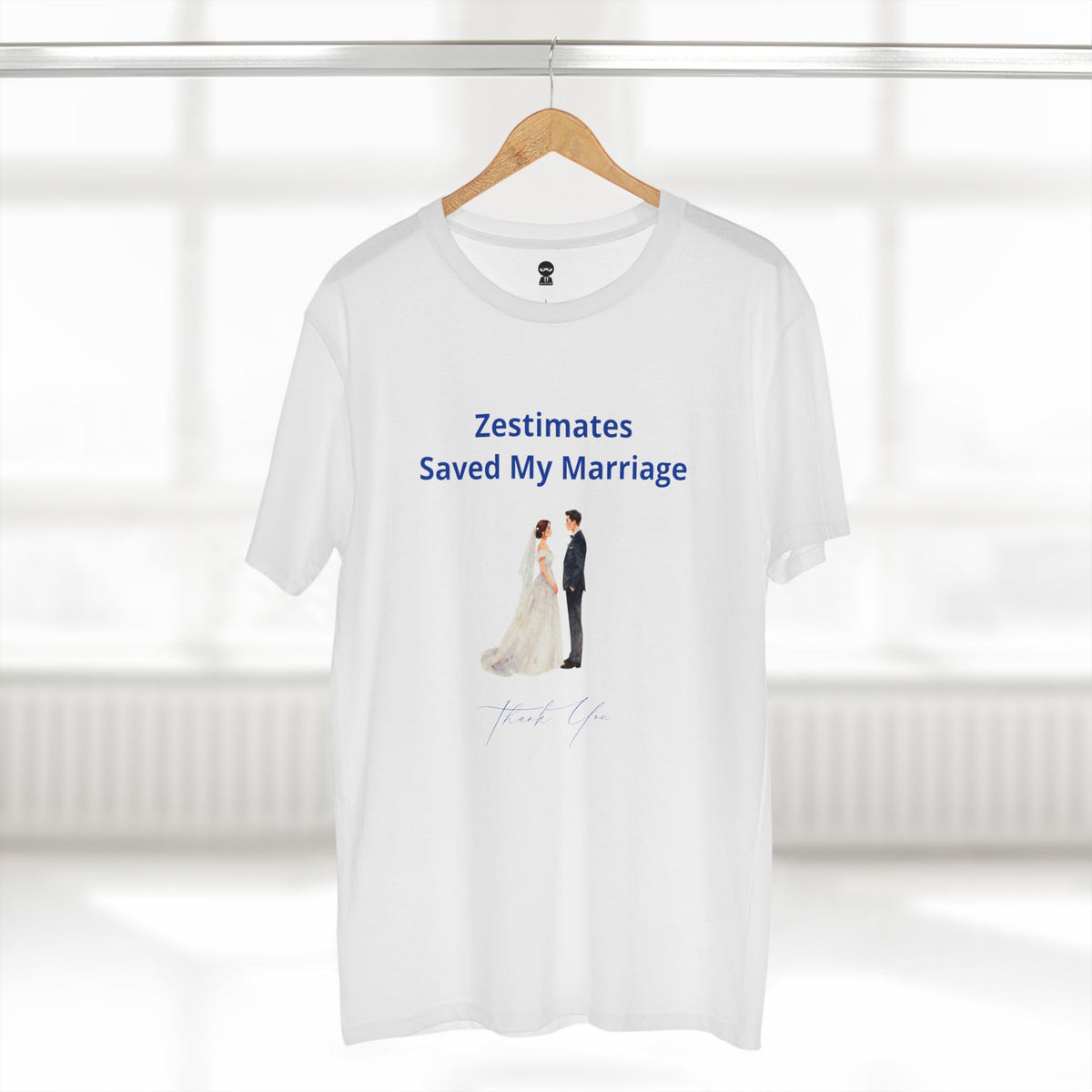 T-shirt printed with the Zestimates design