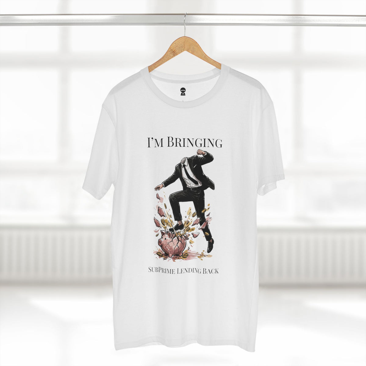 T-shirt printed with the Subprime Lending design