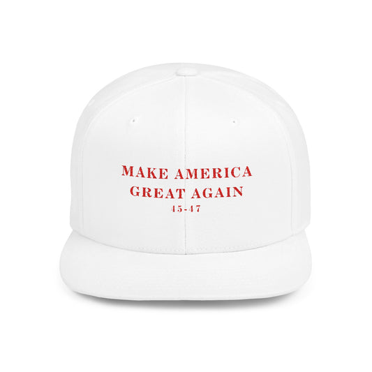 Make America Great Again 45-47 Flat Bill Snapback