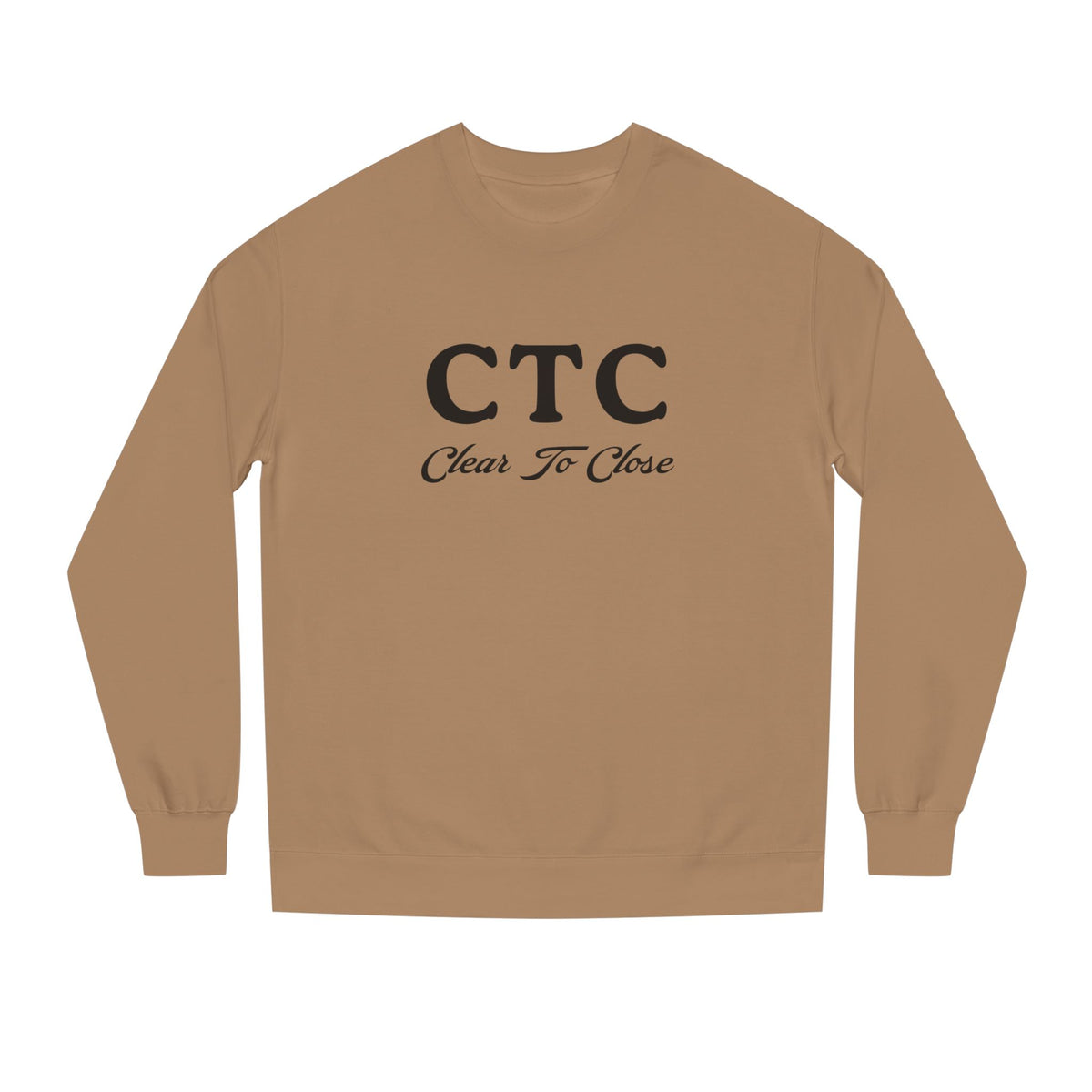 Sandstone crewneck sweatshirt printed with the CTC design
