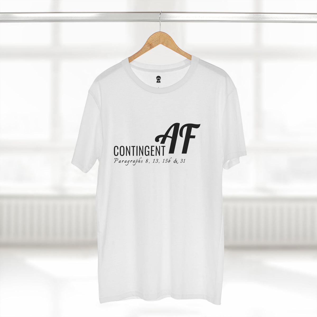 T-shirt printed with the Contingent AF design