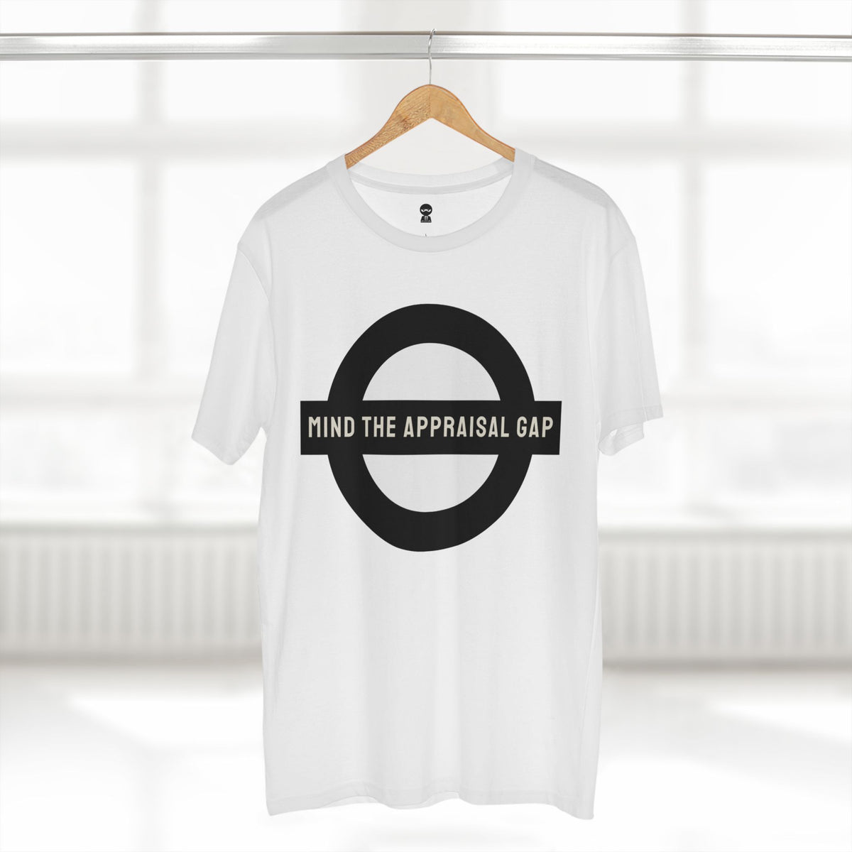 T-shirt printed with the Mind the Appraisal Gap design