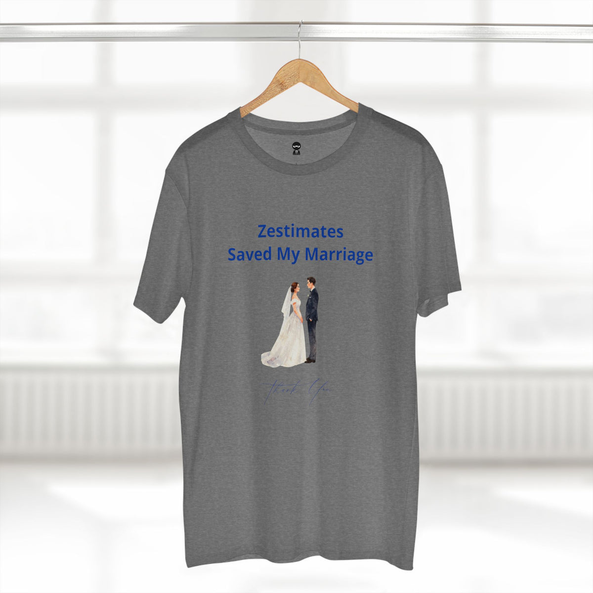 T-shirt printed with the Zestimates design