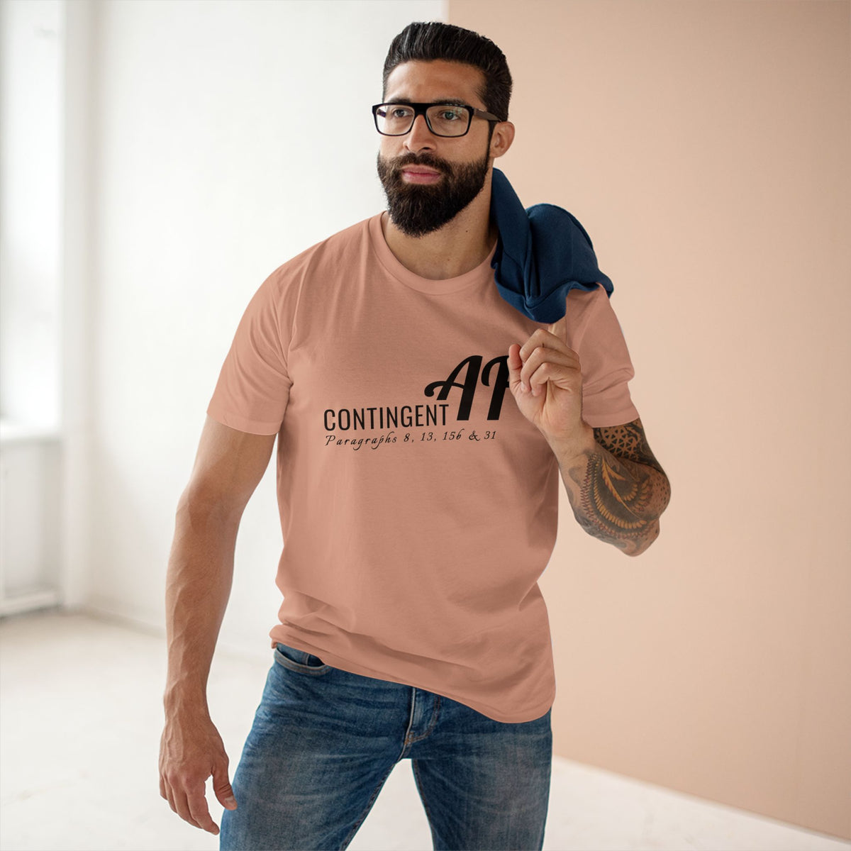 T-shirt printed with the Contingent AF design