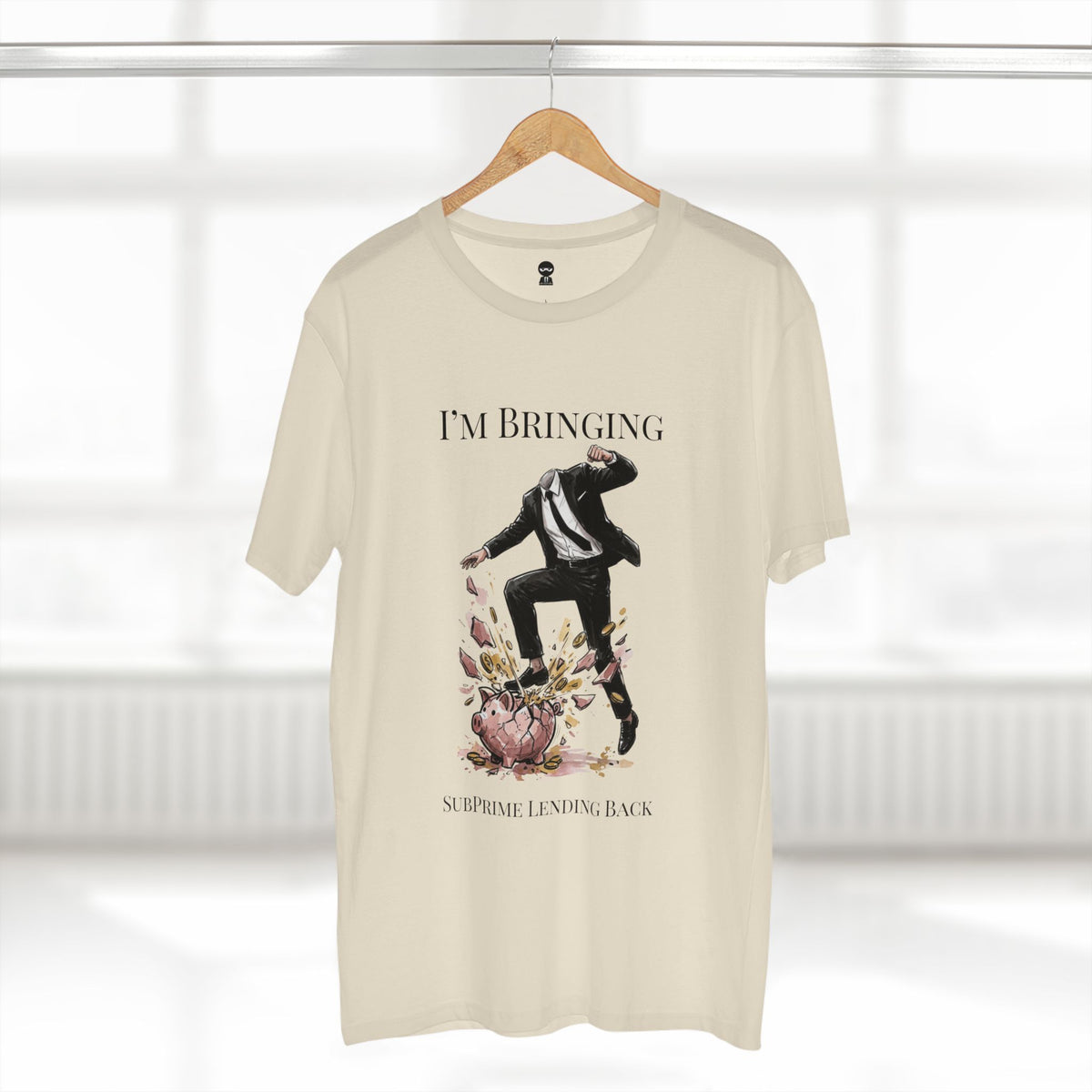 T-shirt printed with the Subprime Lending design