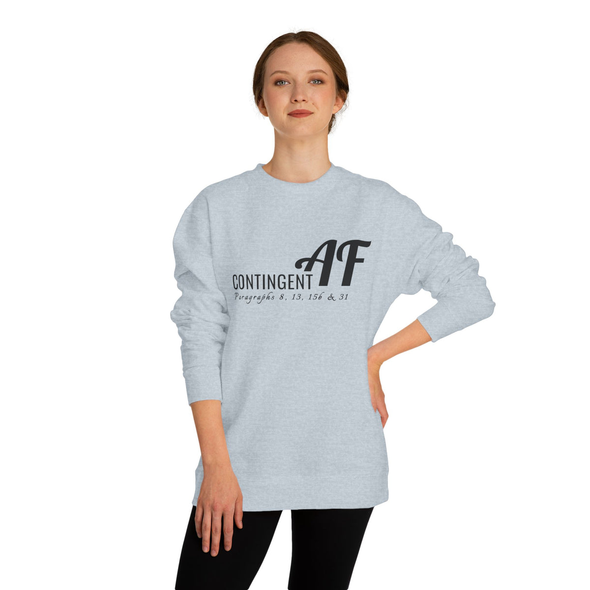 Crewneck sweatshirt printed with the Contingent AF design