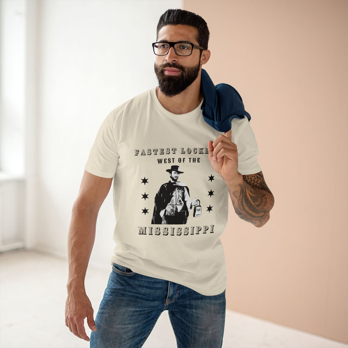 T-shirt printed with the Fastest Lockbox West design