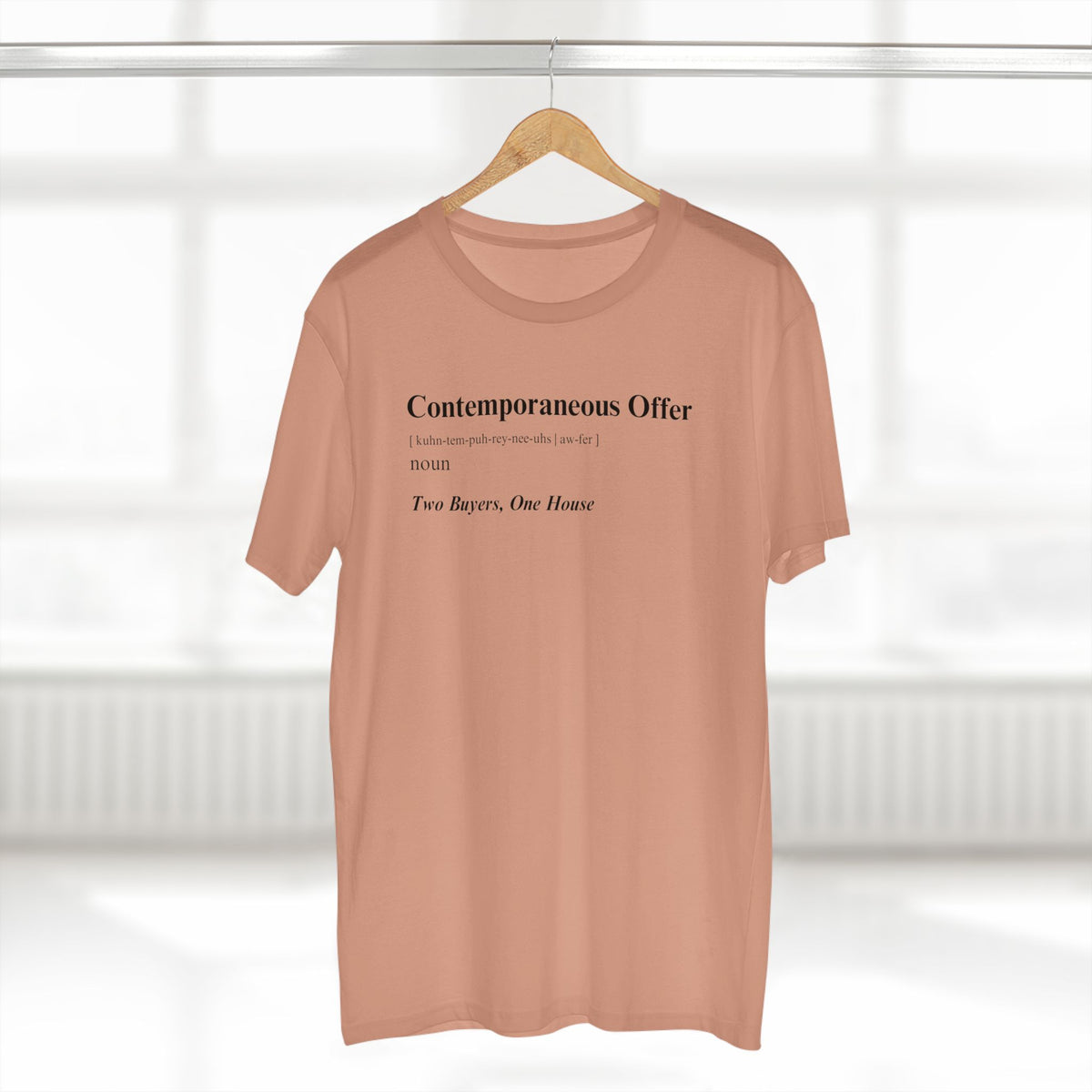 T-shirt printed with the Contemporaneous Offer Light design