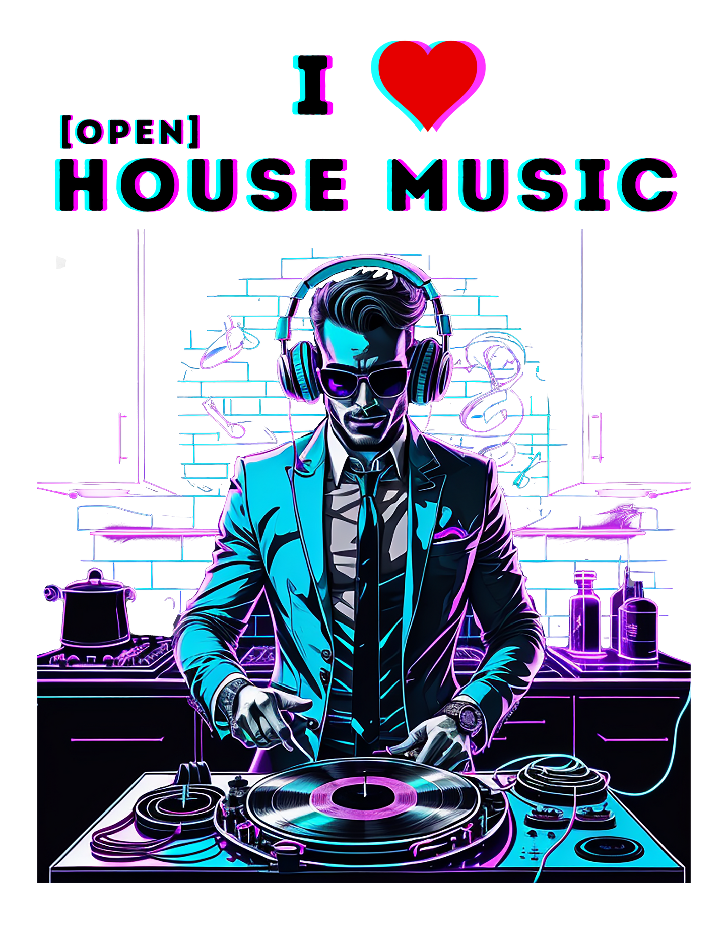 I Love Open House Music — Crewneck