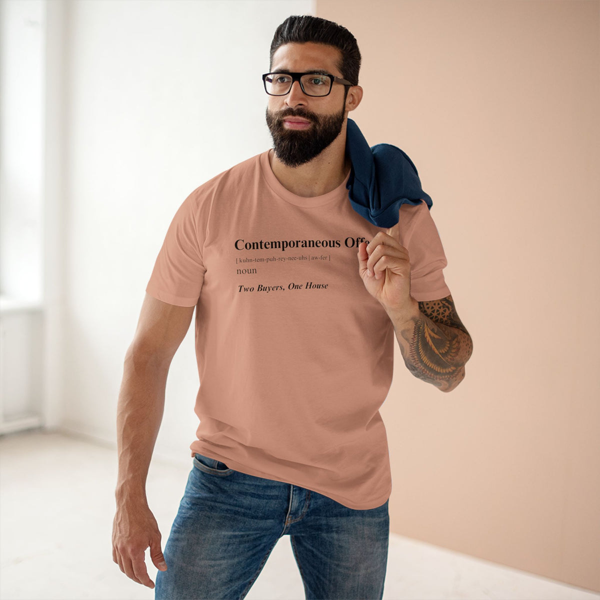 T-shirt printed with the Contemporaneous Offer Light design