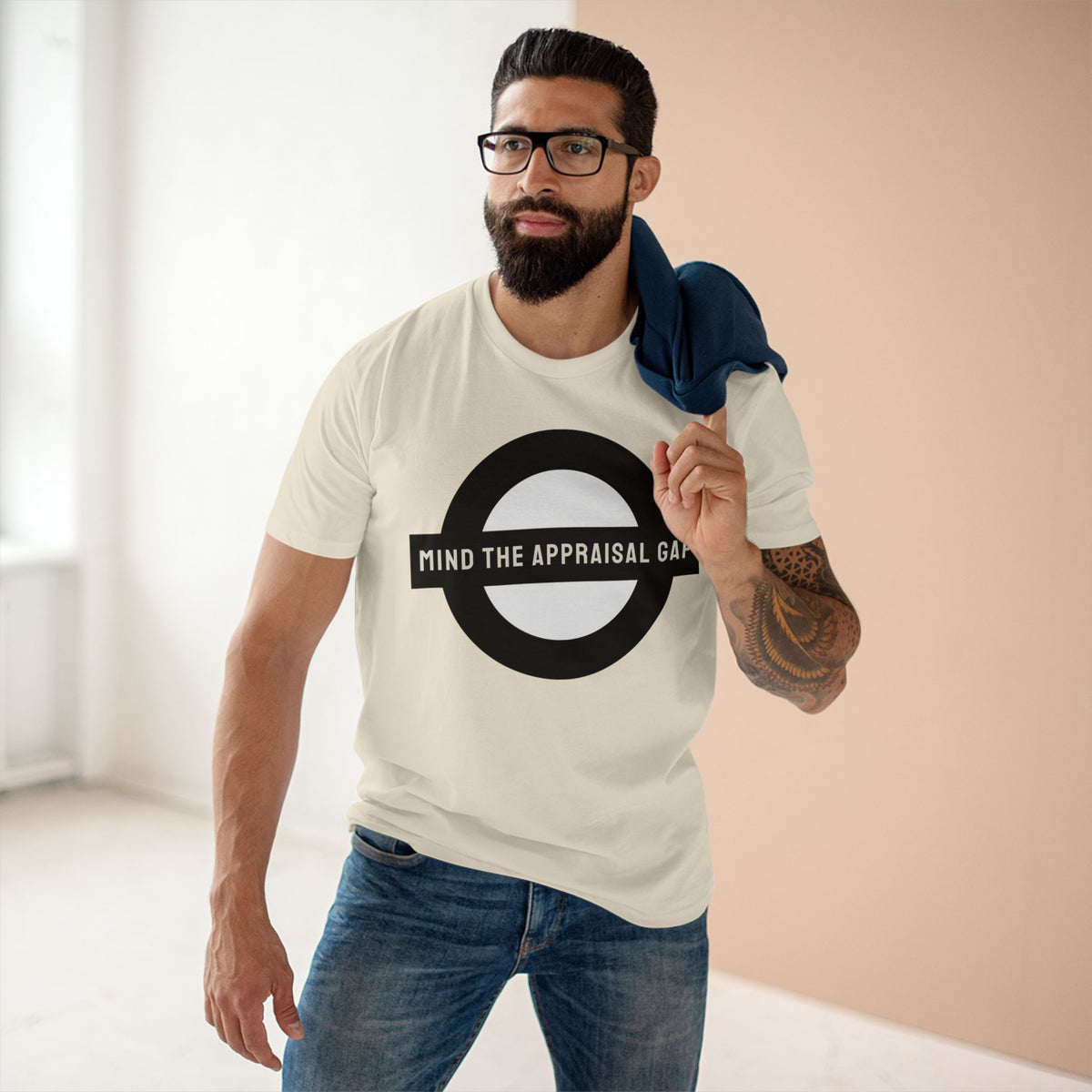 T-shirt printed with the Mind the Appraisal Gap design