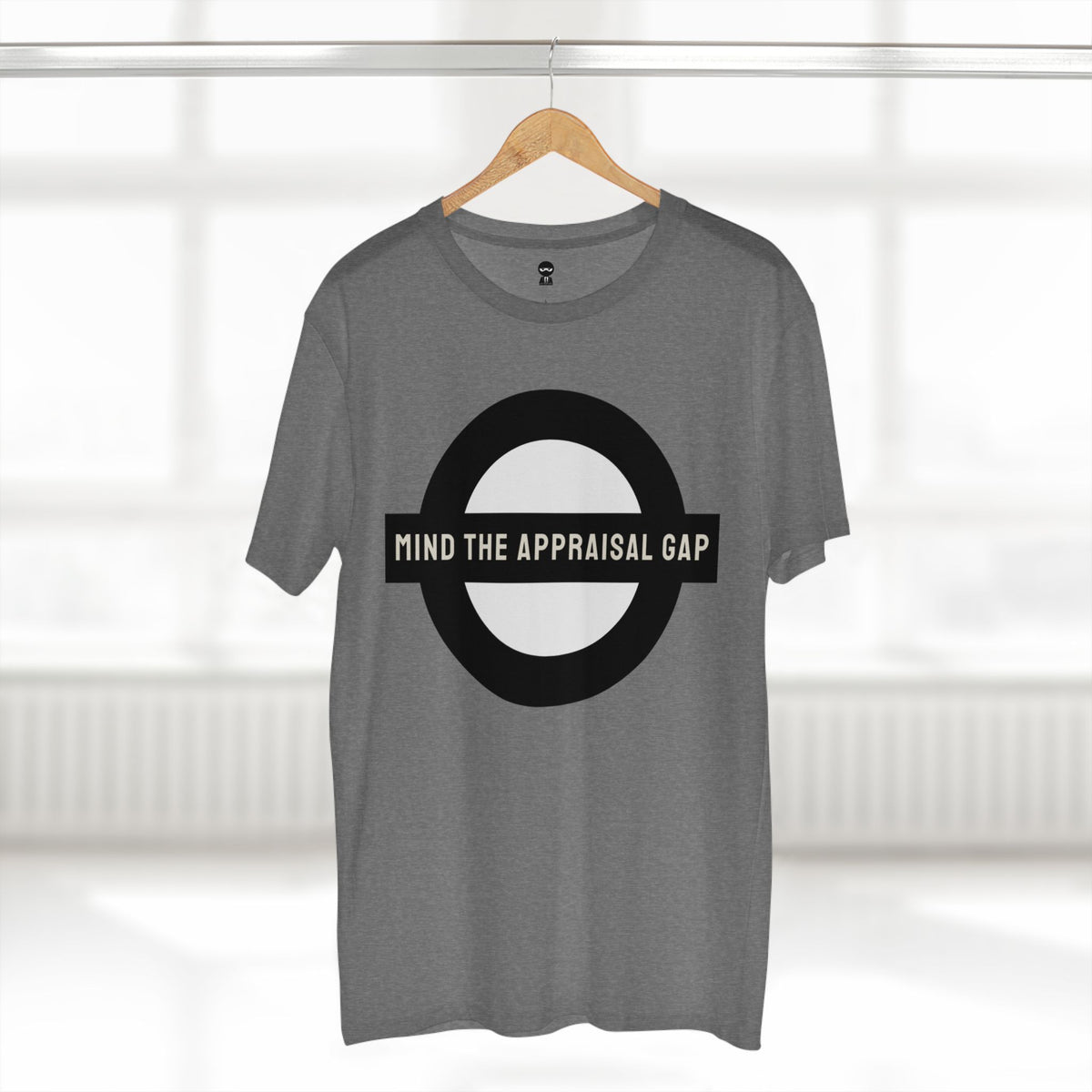 T-shirt printed with the Mind the Appraisal Gap design