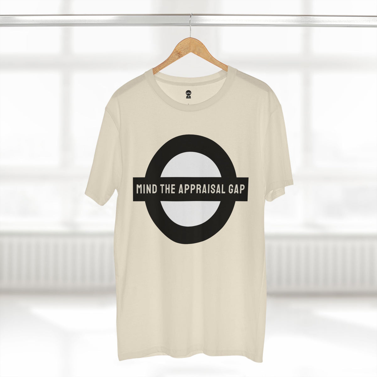 T-shirt printed with the Mind the Appraisal Gap design