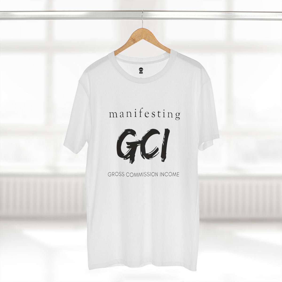 T-shirt printed with the Manifesting GCI design