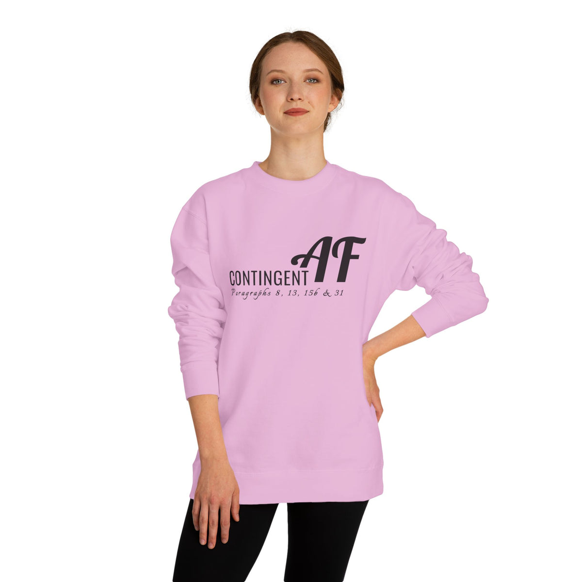 Crewneck sweatshirt printed with the Contingent AF design