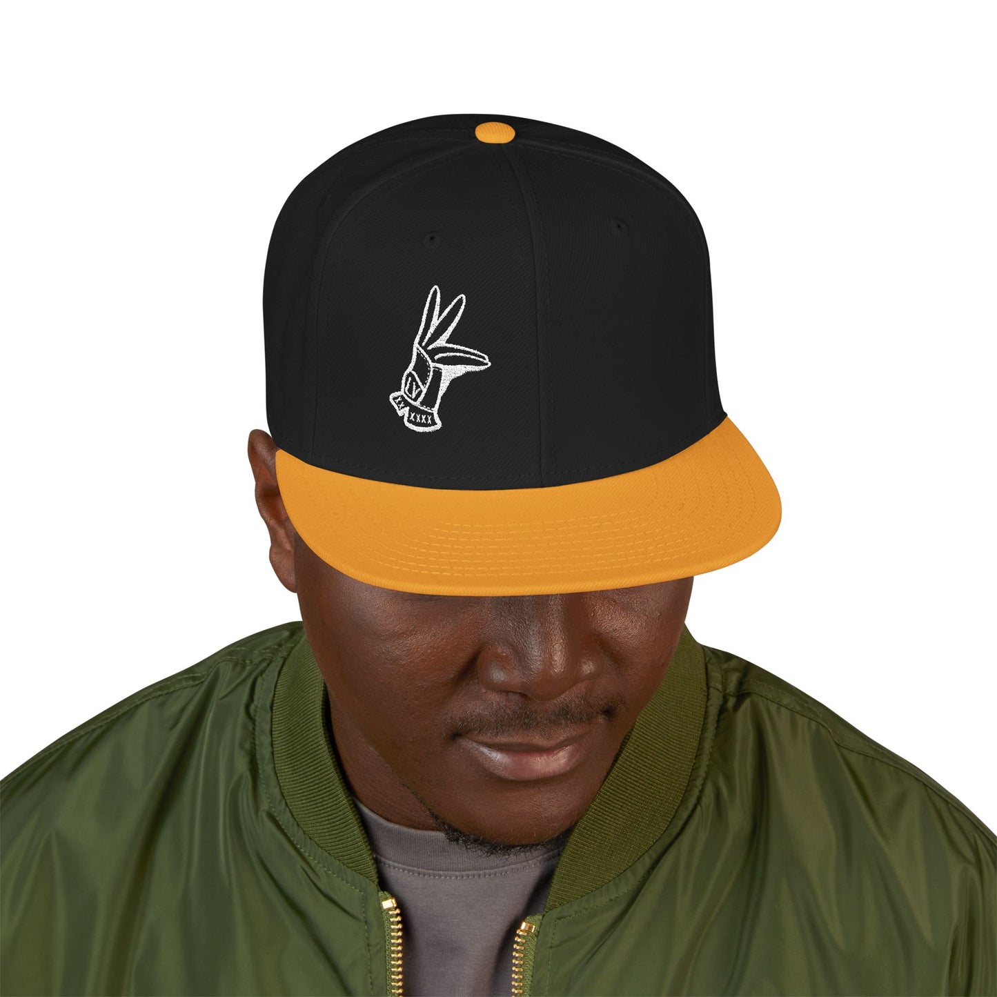 Flat Bill Hat - LV Hand Sign