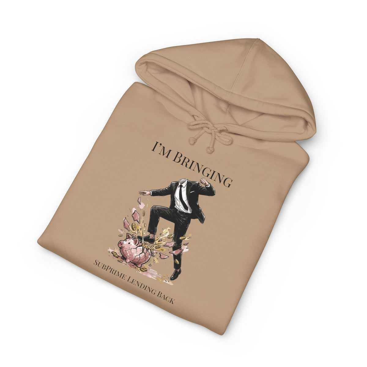 Hoodie printed with the Subprime Lending design