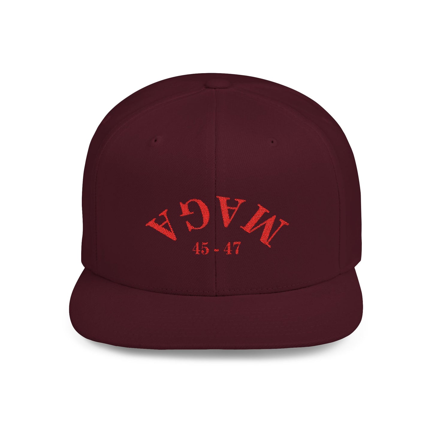 MAGA RED Flat Bill Snapback