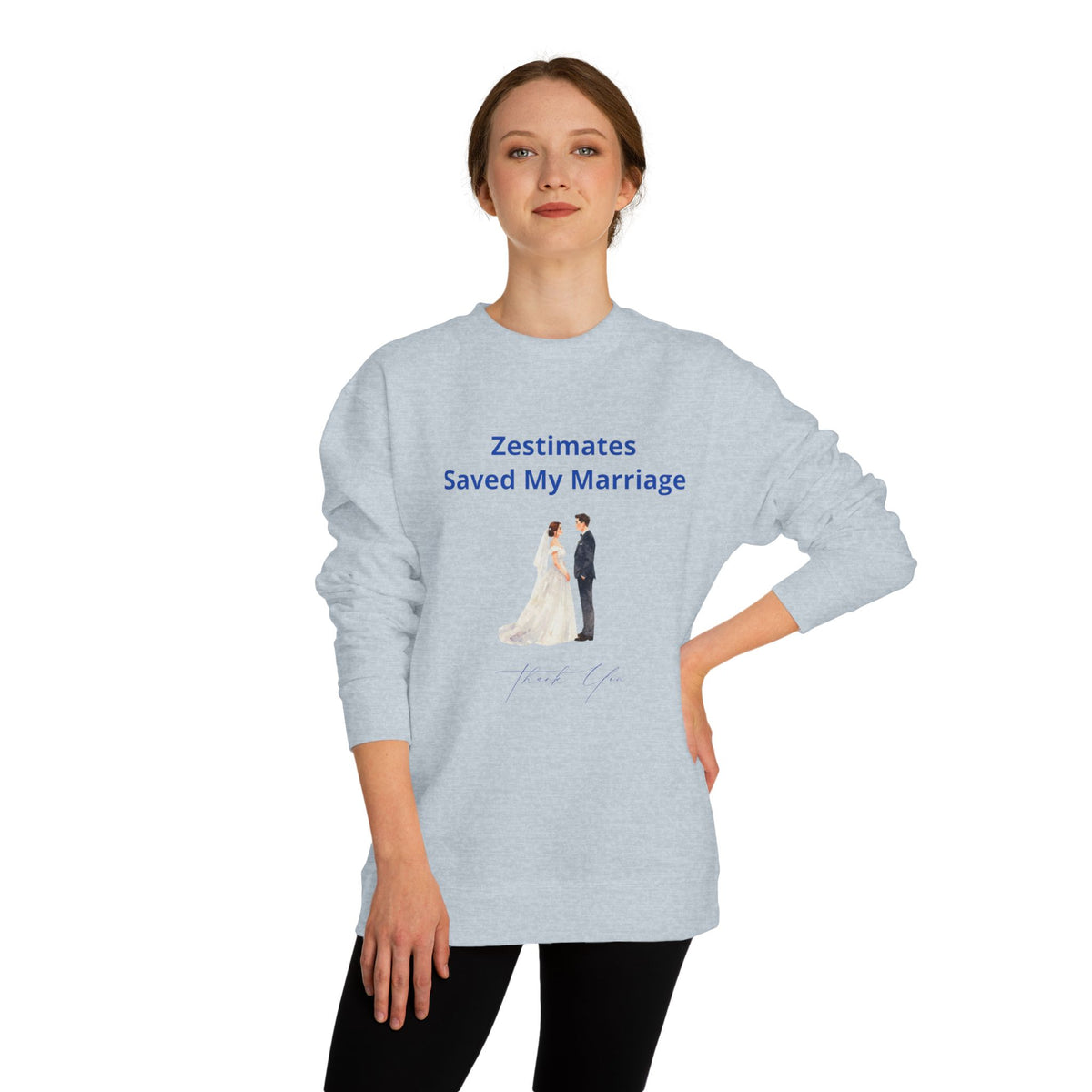 Crewneck sweatshirt printed with the Zestimates design