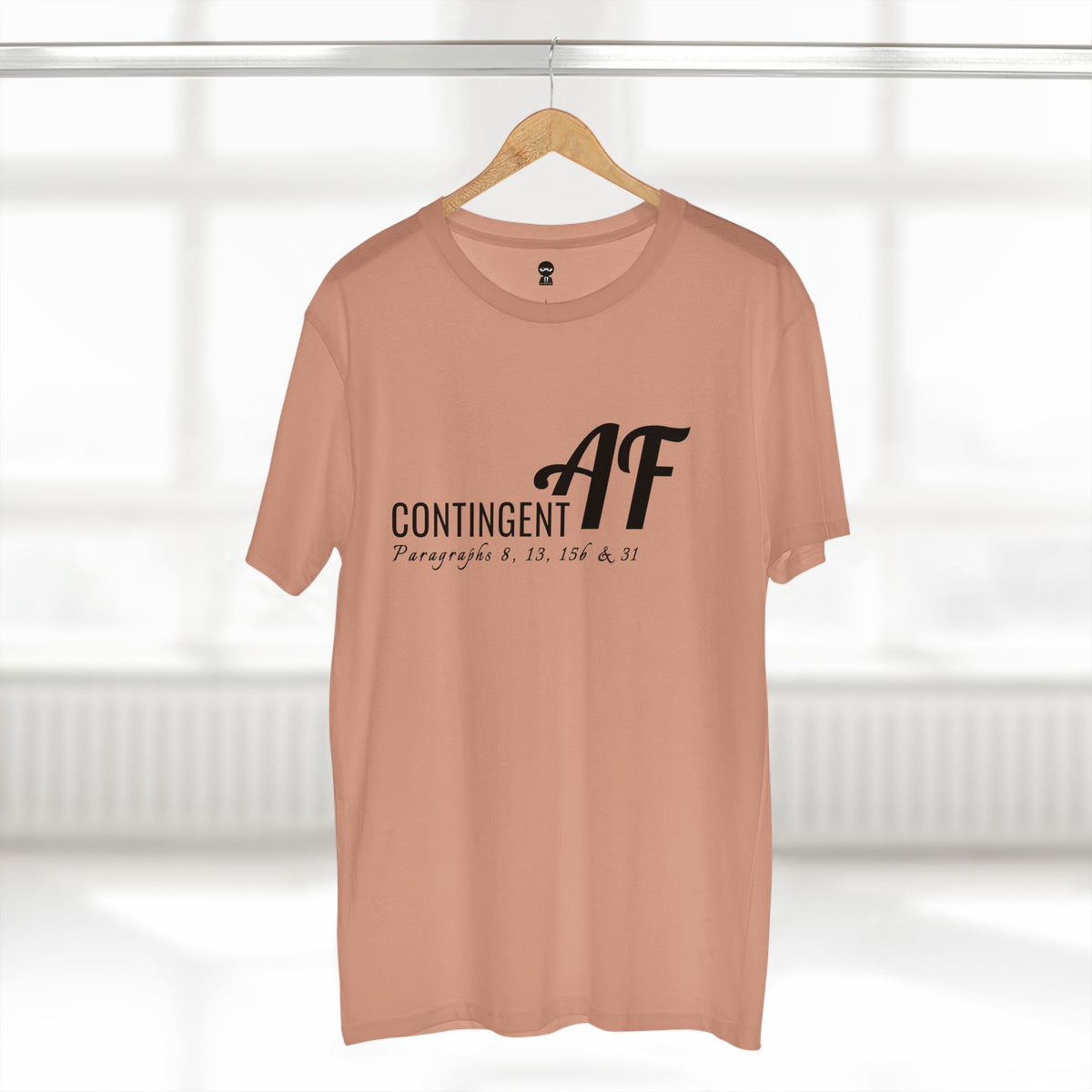 T-shirt printed with the Contingent AF design