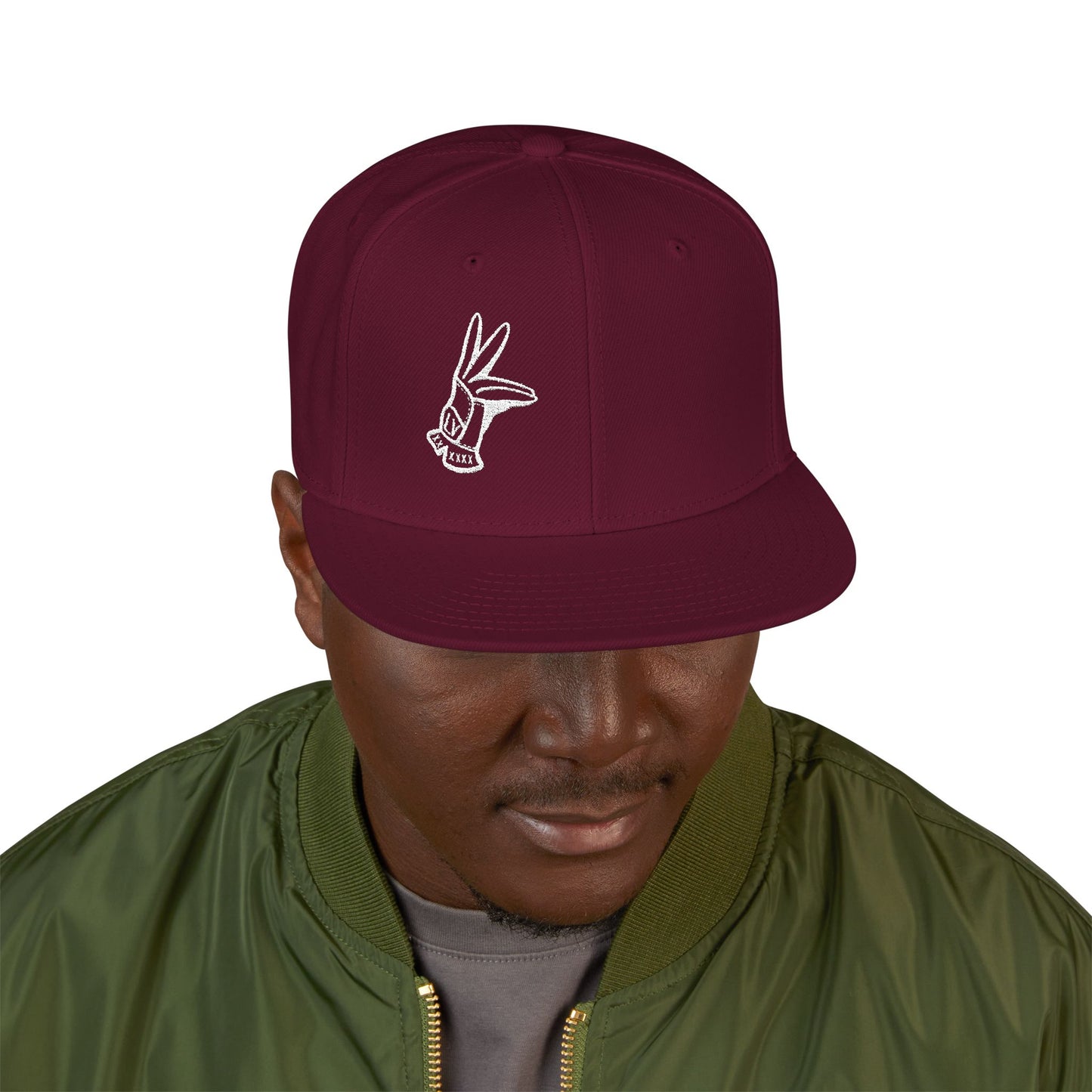 Flat Bill Hat - LV Hand Sign