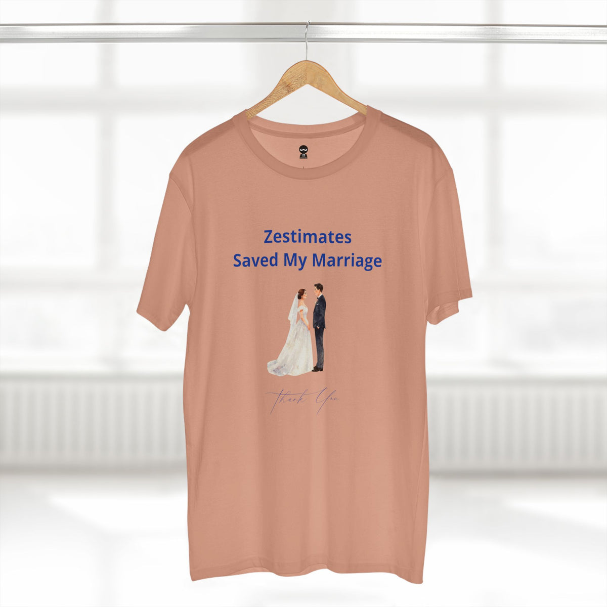 T-shirt printed with the Zestimates design