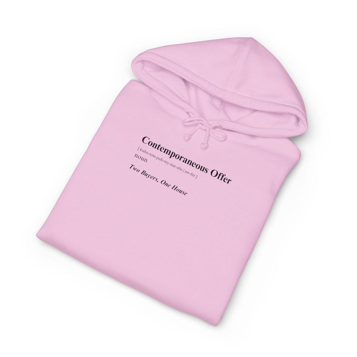 Hoodie printed with the Contemporaneous Offer Light design