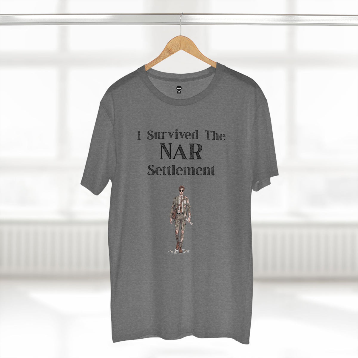T-shirt printed with the I Survived the NAR Settlement design