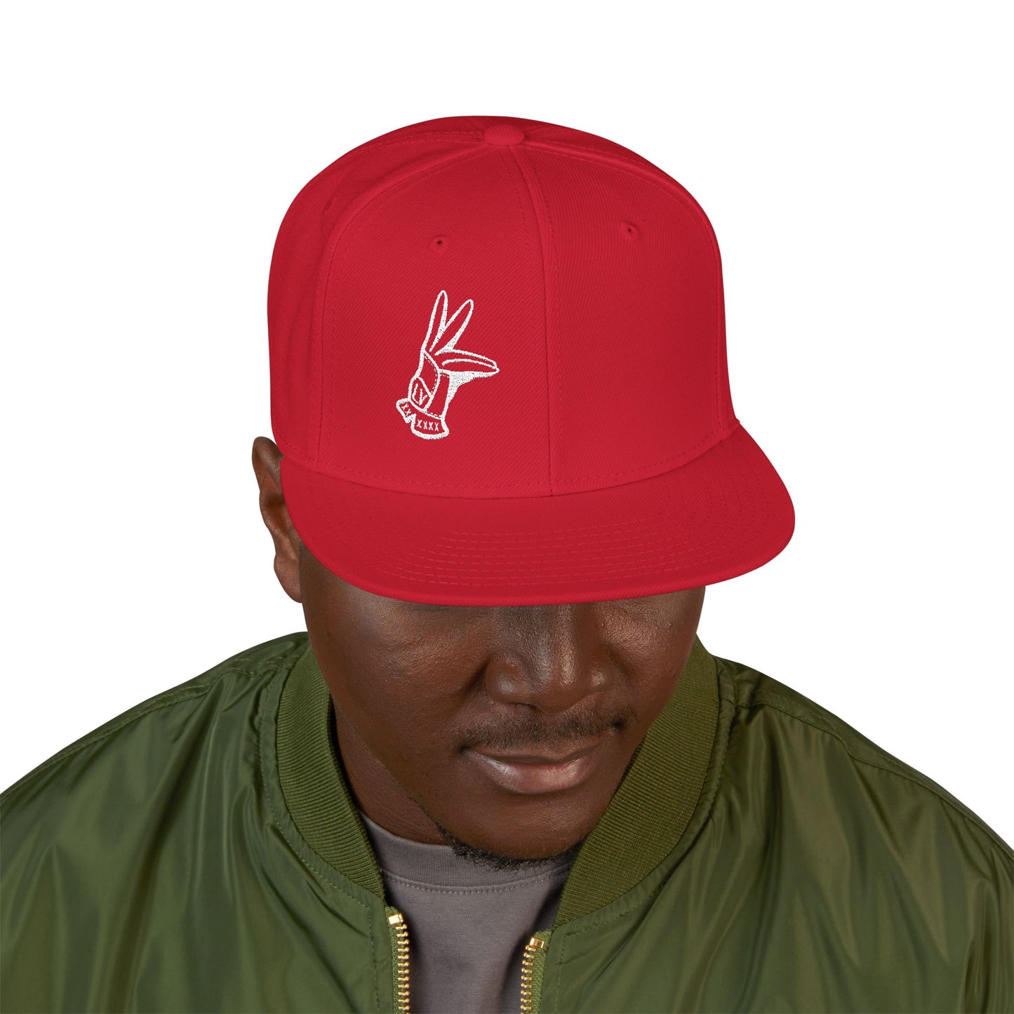 Flat Bill Hat - LV Hand Sign