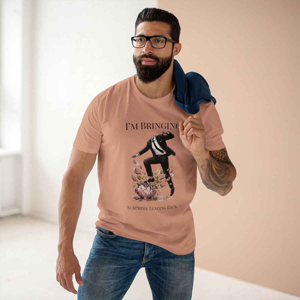 T-shirt printed with the Subprime Lending design