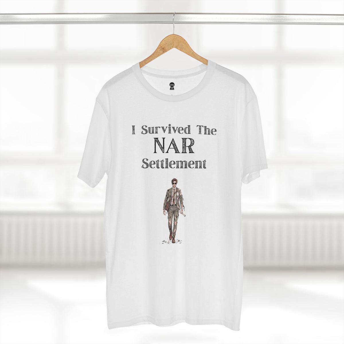 T-shirt printed with the I Survived the NAR Settlement design
