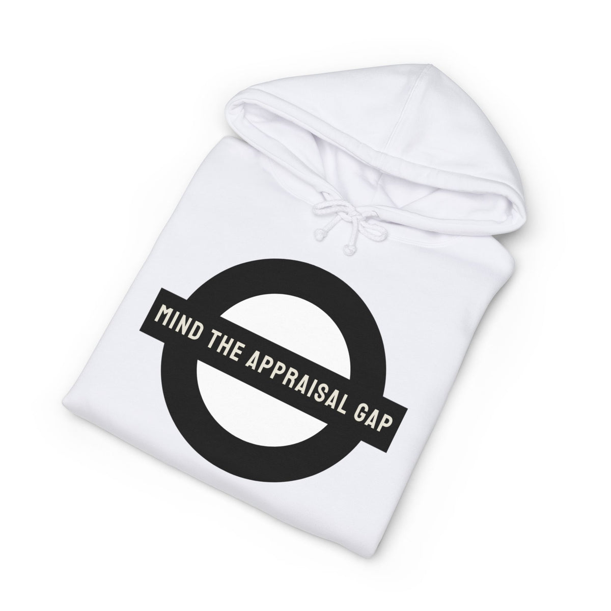 Hoodie printed with the Mind the Appraisal Gap design