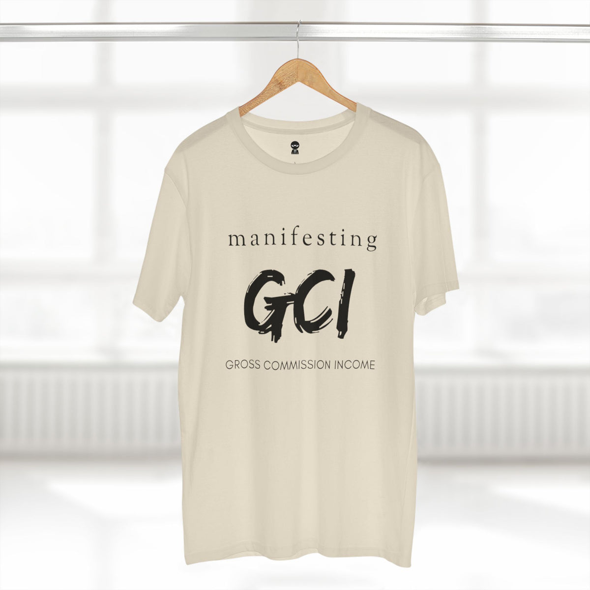 T-shirt printed with the Manifesting GCI design